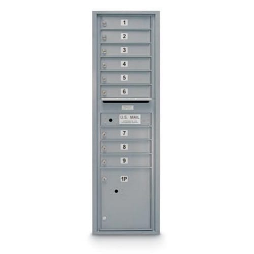 9 Door Standard 4C Mailbox with 1 Parcel Door preview 1